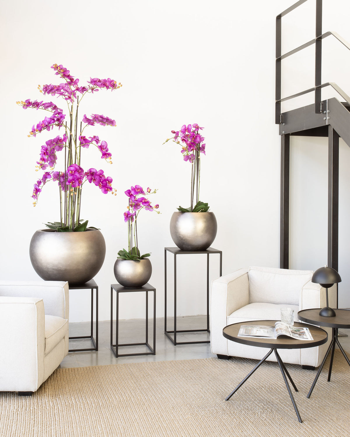 Noblesse Globe Set mit Orchidee Lila