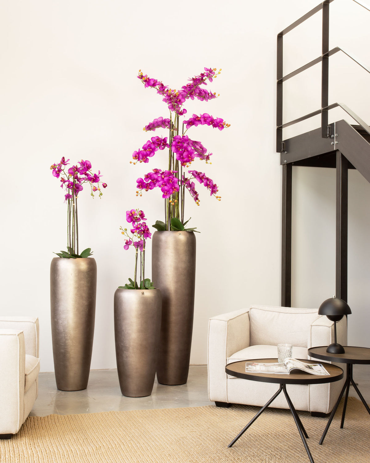 Noblesse Bodenvase Set mit Orchidee Lila