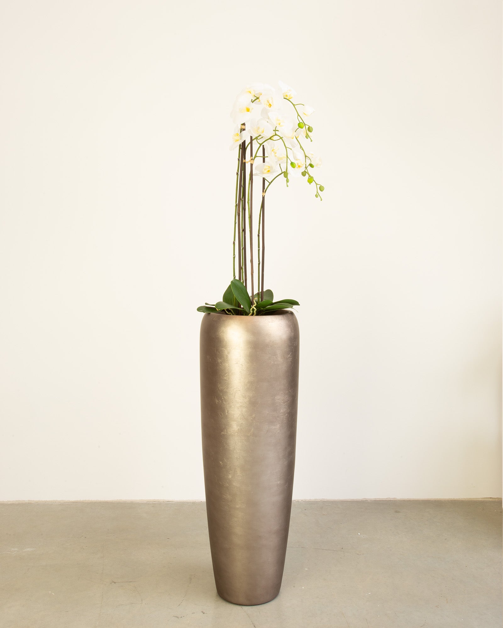 Noblesse Bodenvase Set mit Orchidee Weiß