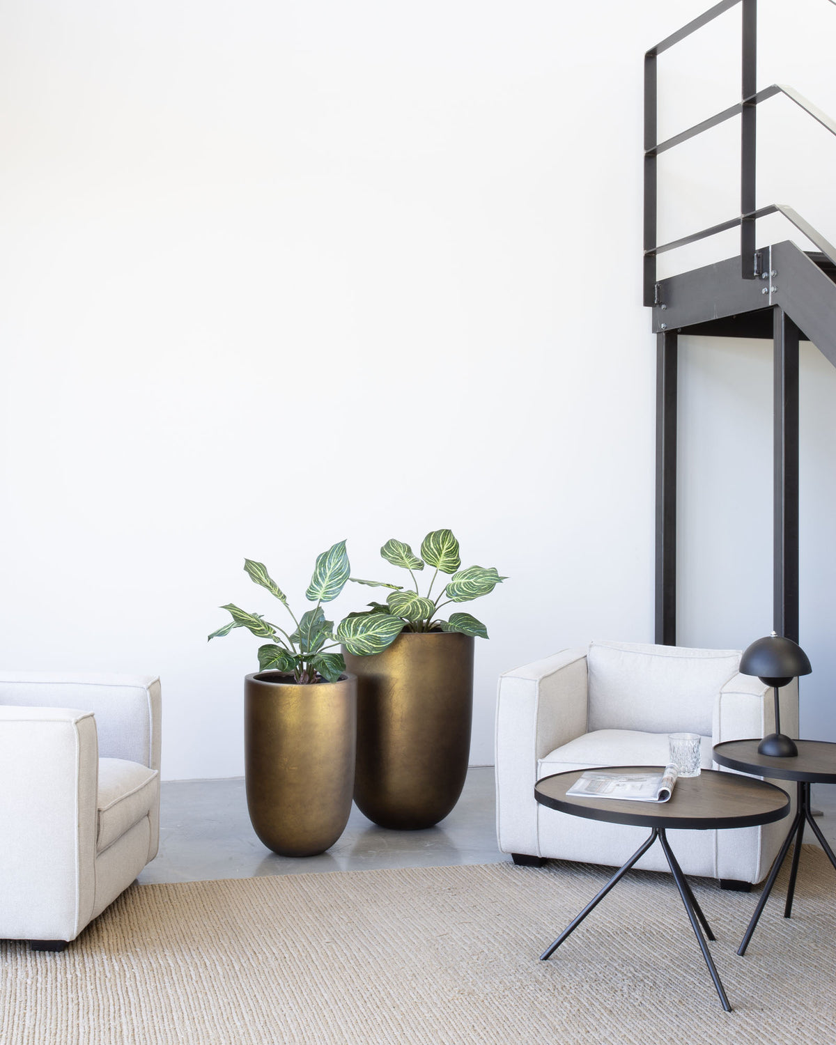 Noblesse Pflanzgefäß Set mit Pfauen-Korbmaranthe