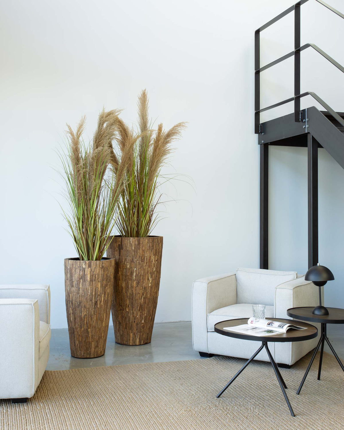 Ligno Set mit Pampasgras