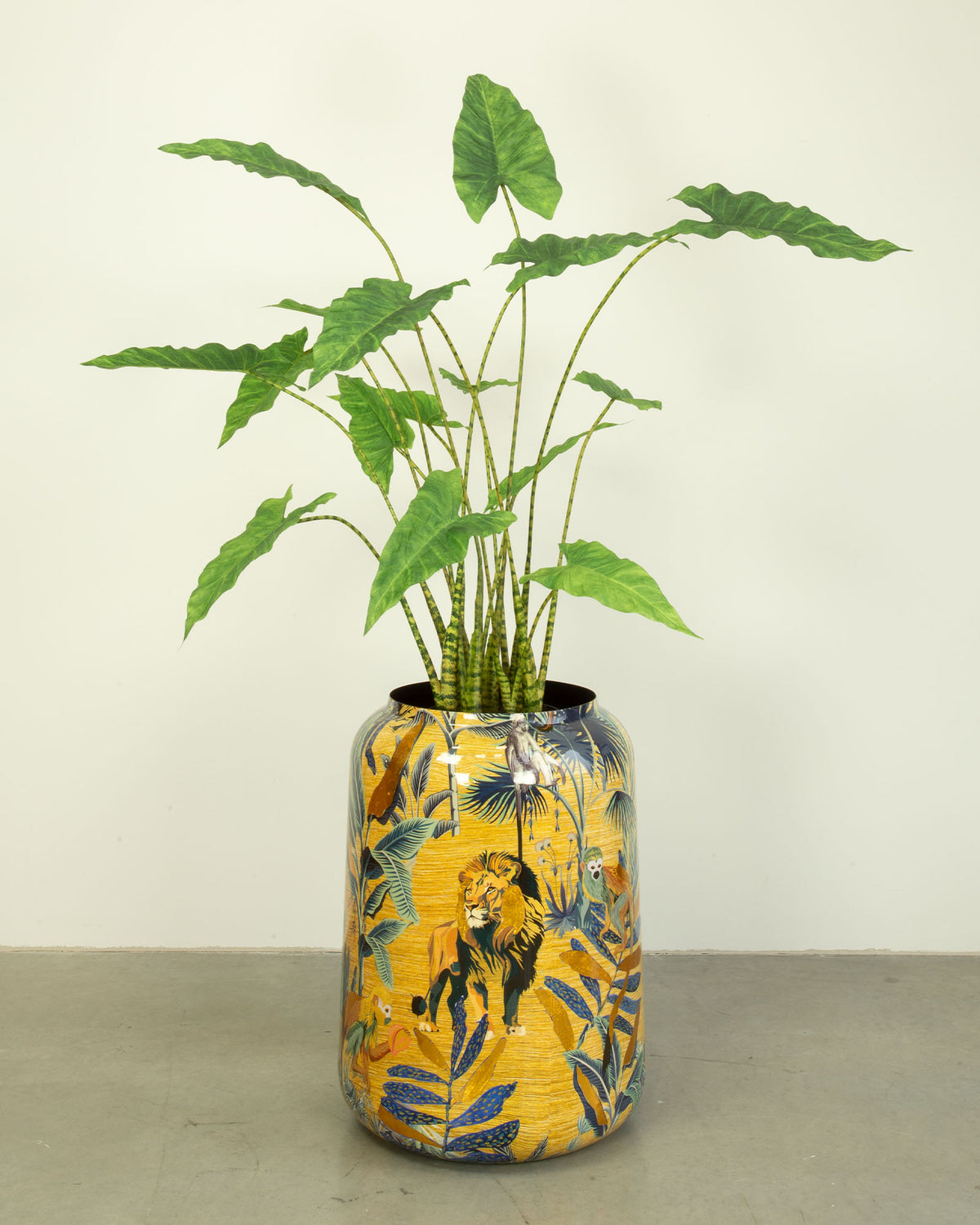 Safari Gold Bodenvase Set mit Zebra-Elefantenohr