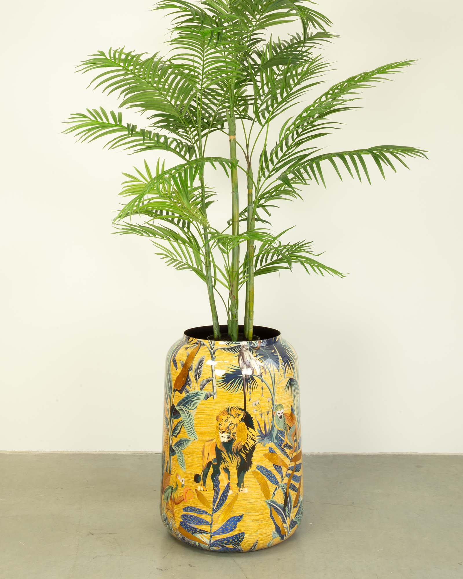 Safari Gold Bodenvase Set mit Goldtfruchtpalme