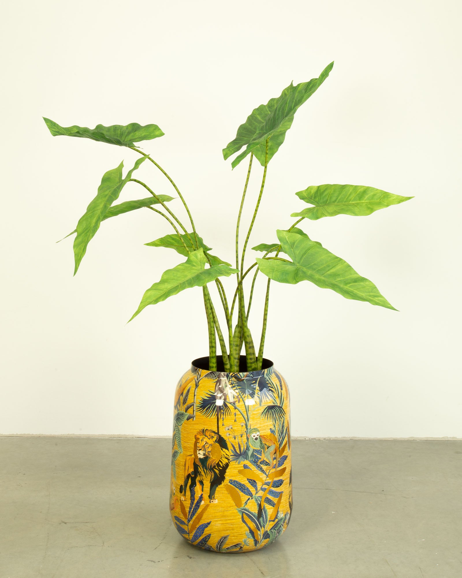 Safari Gold Bodenvase Set mit Zebra-Elefantenohr