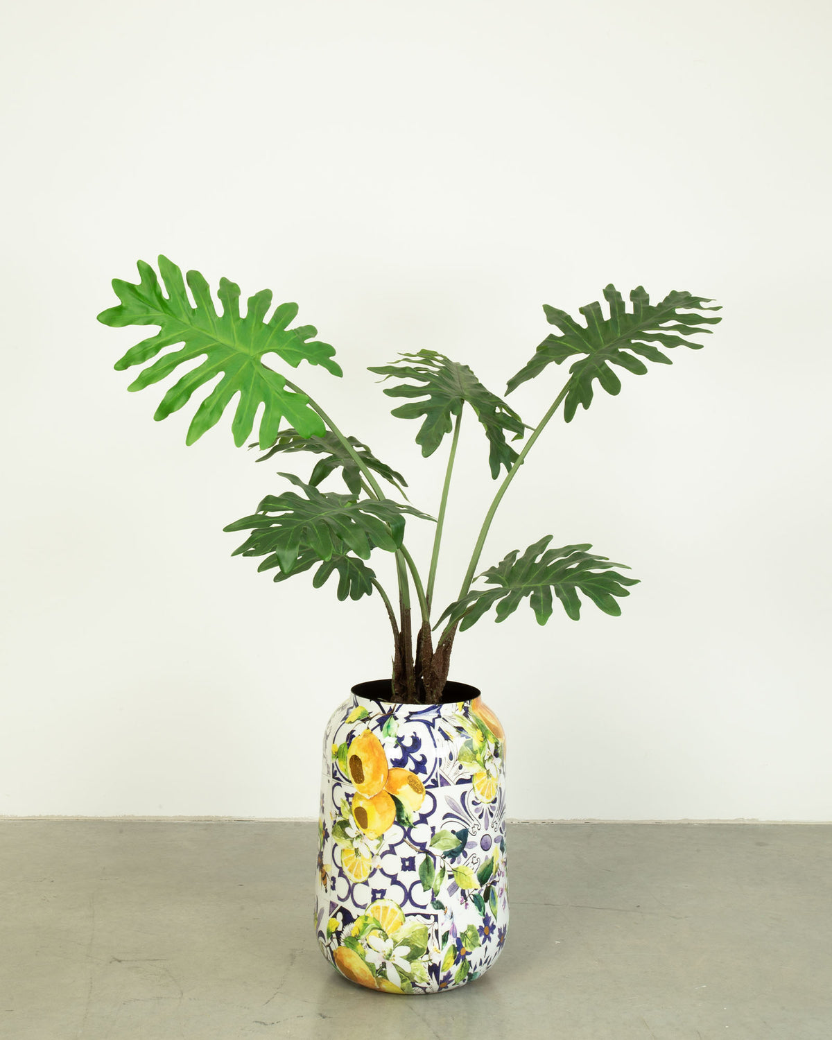 Lemon Harmony Bodenvase Set mit Philodendron