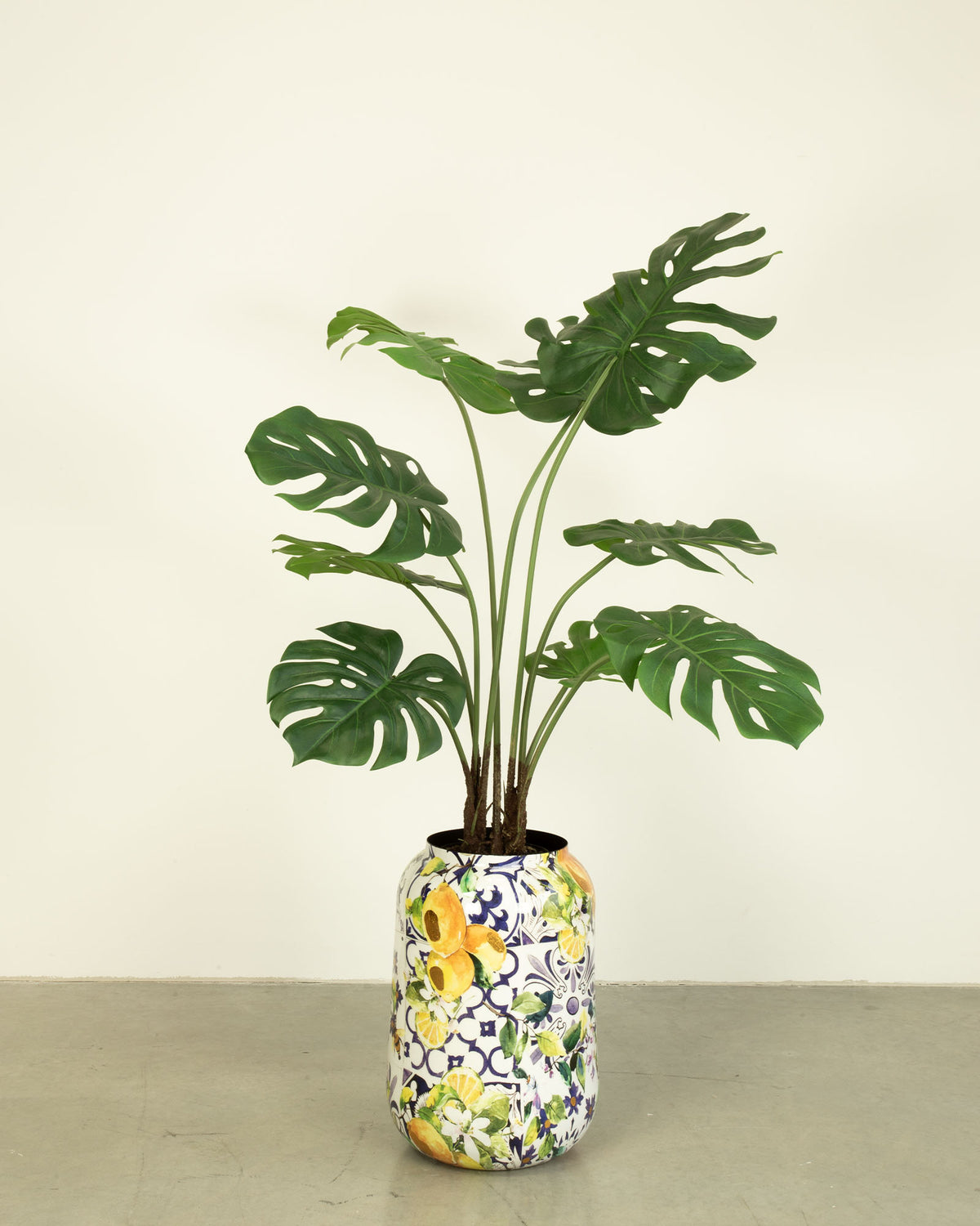 Lemon Harmony Bodenvase Set mit Monstera