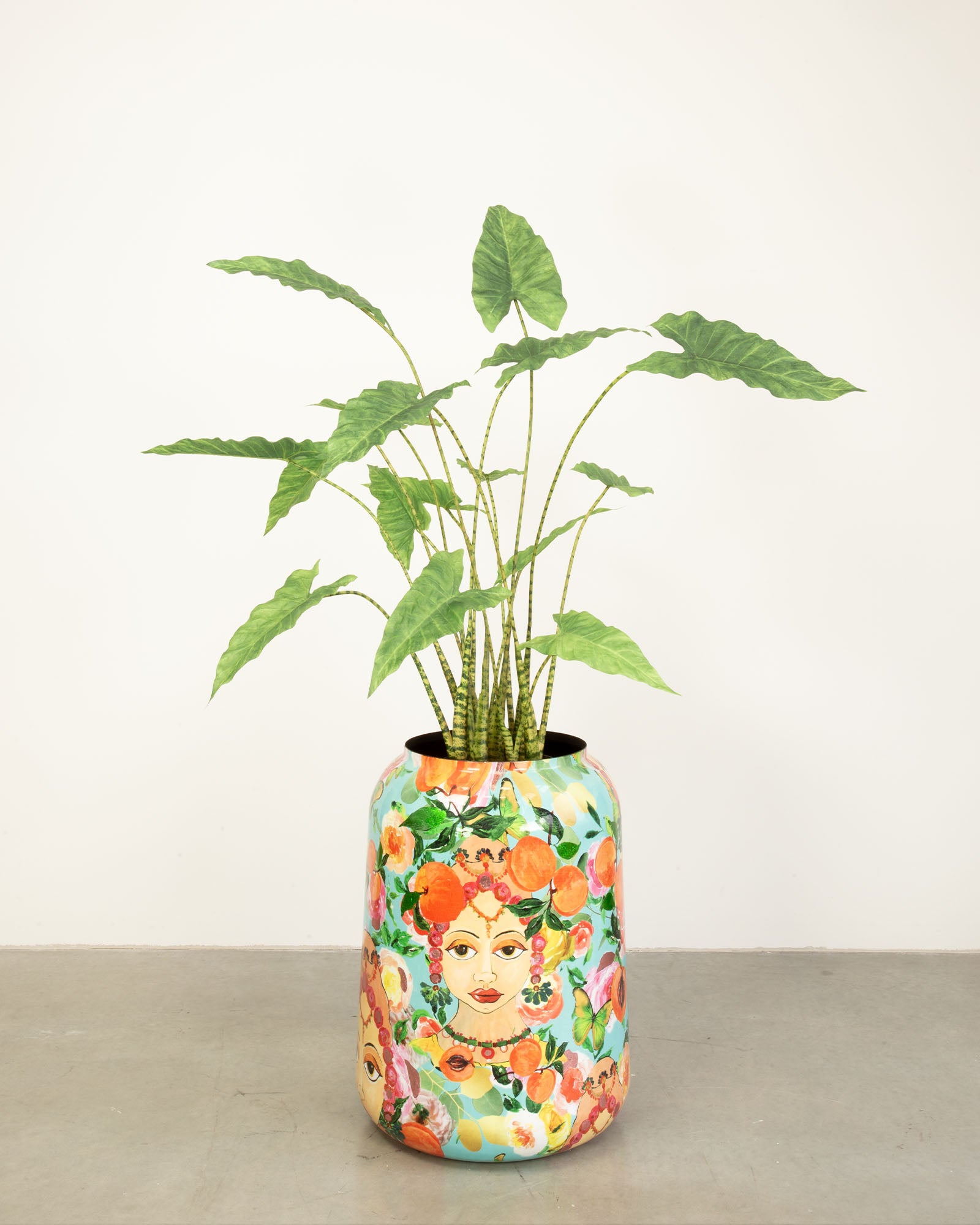 Bali Blossom Bodenvase Set mit Zebra-Elefantenohr