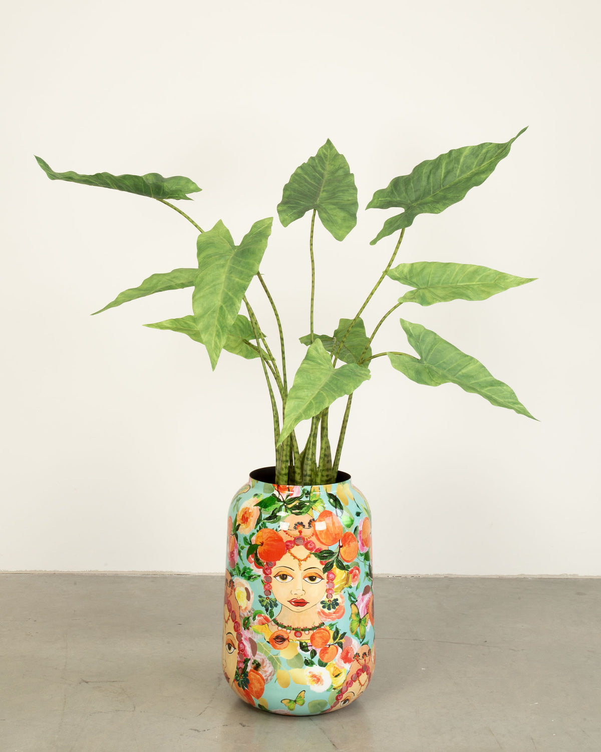 Bali Blossom Bodenvase Set mit Zebra-Elefantenohr