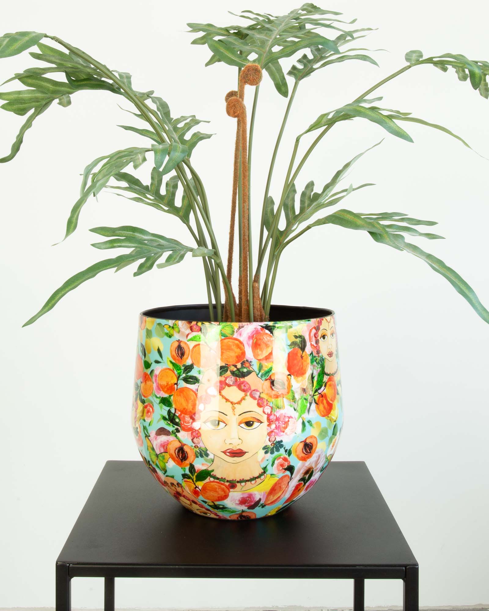 Bali Blossom Tischgefäß Set mit Goldtüpfelfarn