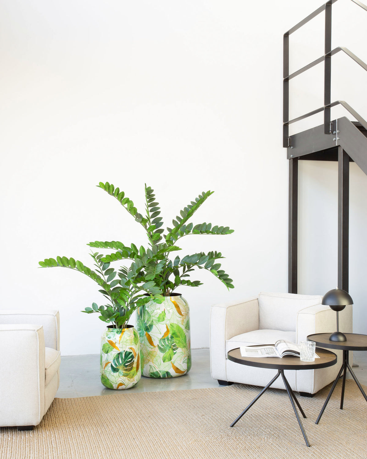 Botanical Grace Bodenvase Set mit Zamioculcas