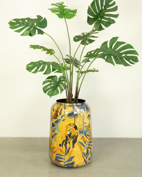Safari Gold Bodenvase Set mit Monstera