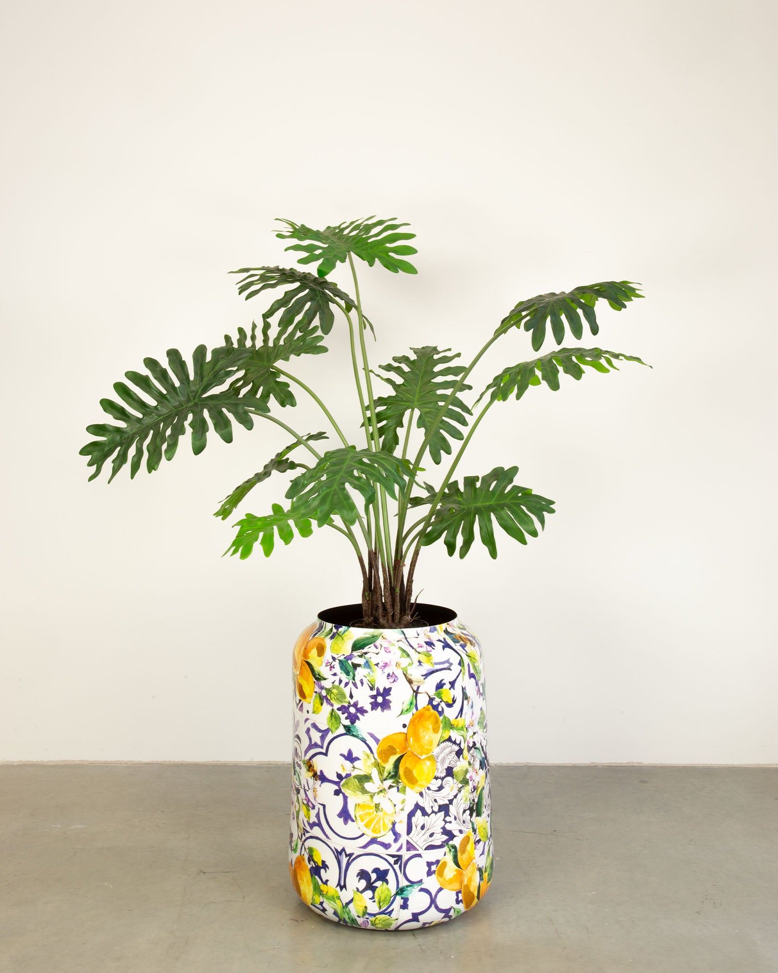 Lemon Harmony Bodenvase Set mit Philodendron