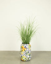 Lemon Harmony Bodenvase Set mit Chinaschilf