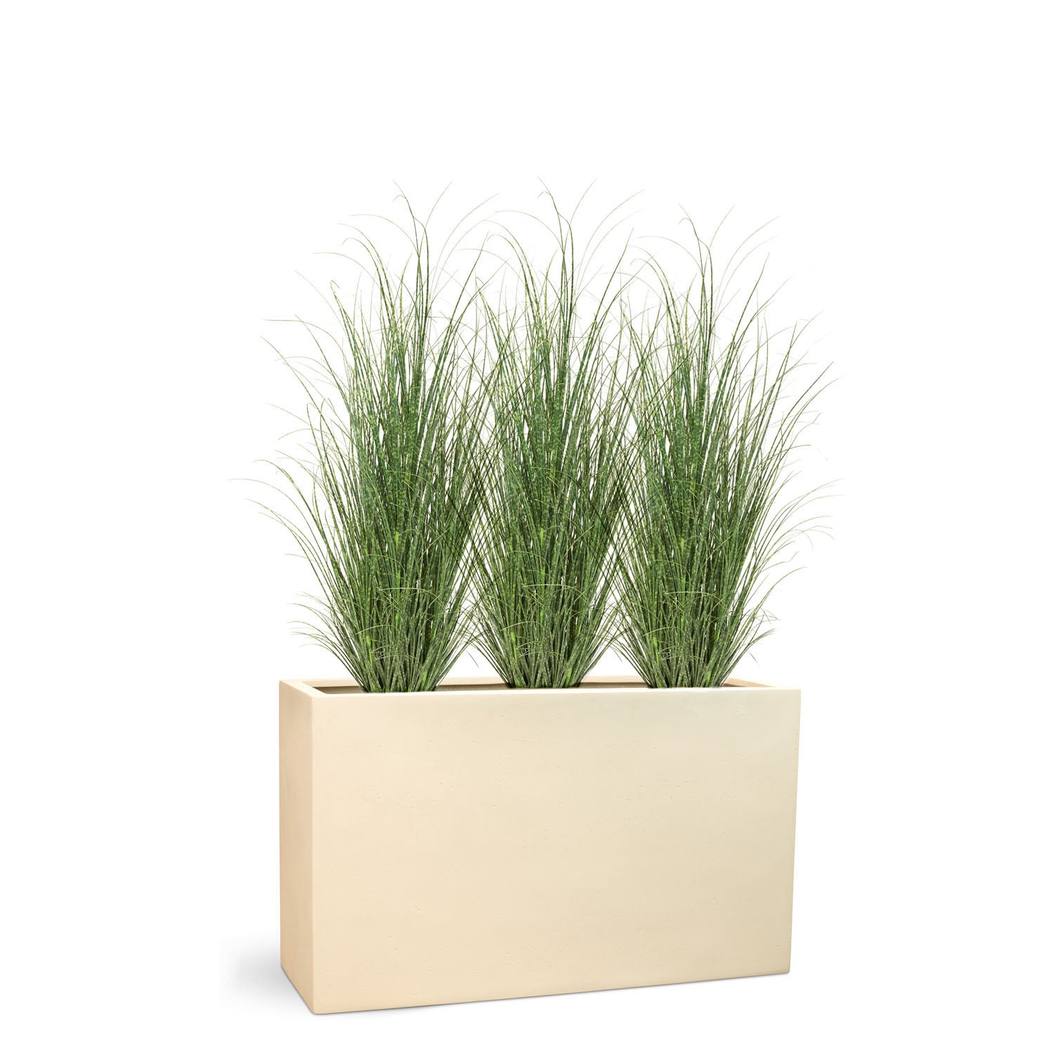 Basalo Raumteiler in Creme mit Zebragras für Terrasse und Outdoor Detailansicht