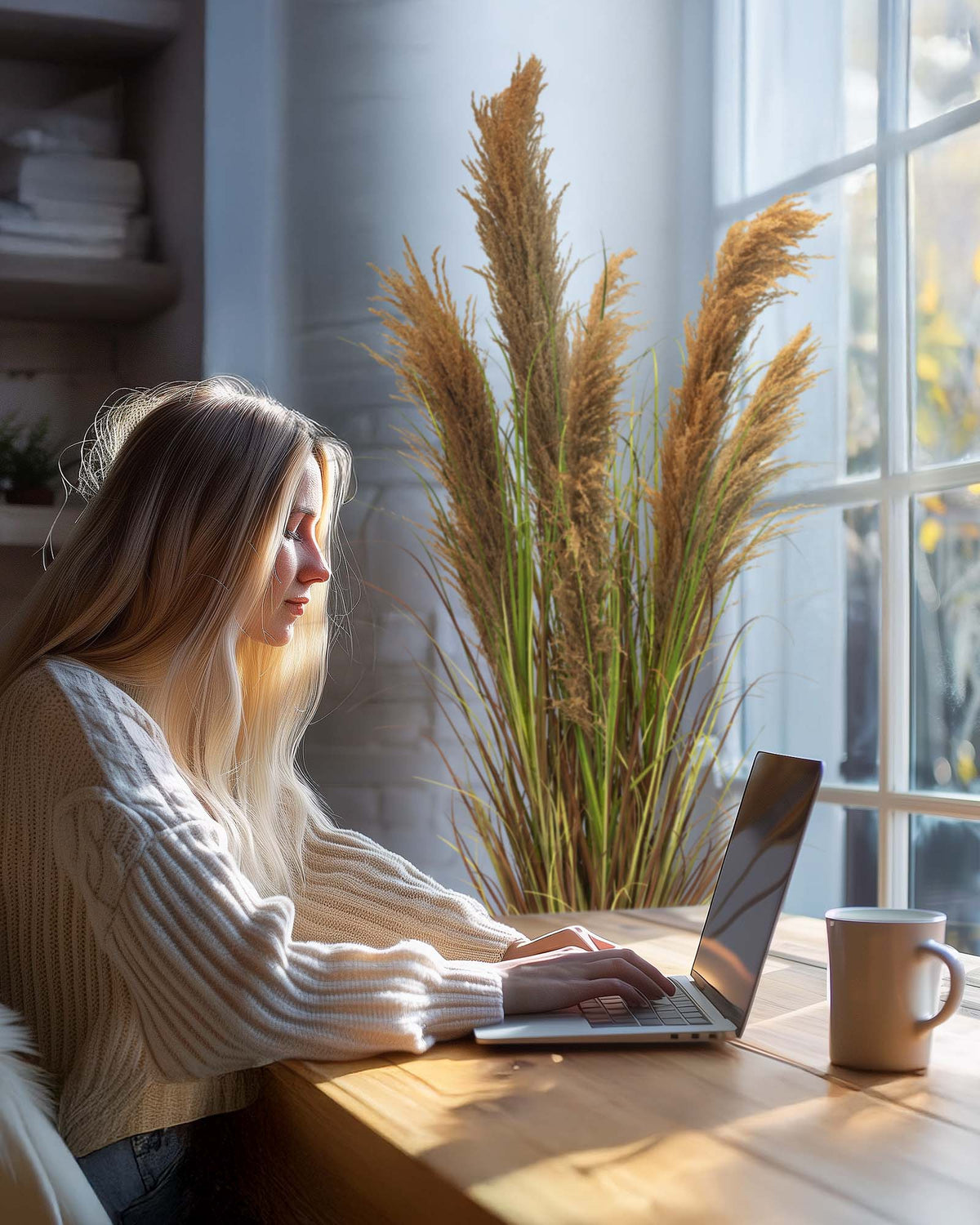 Cortaderia - Pampasgras Kunstpflanze