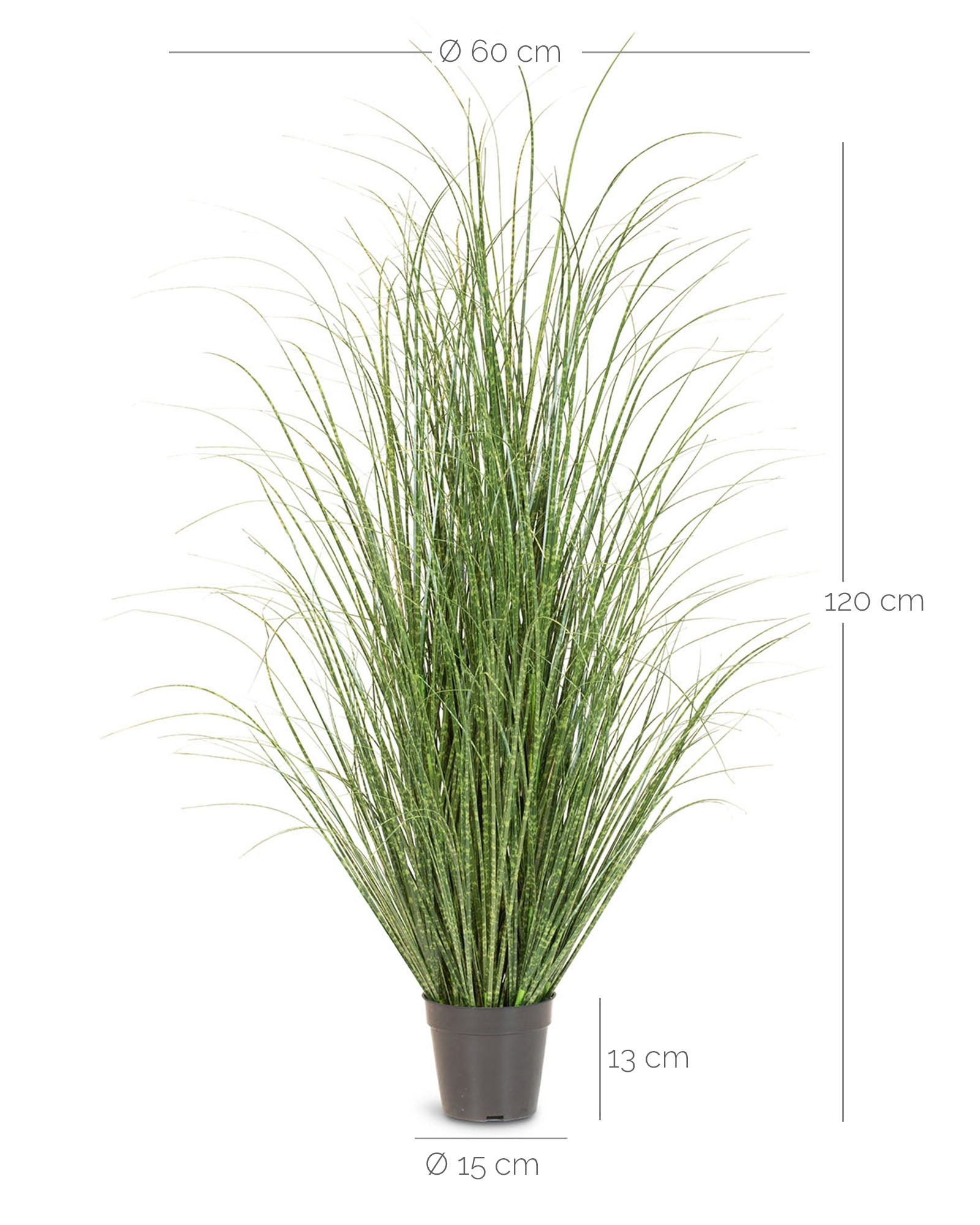 Zebragras Miscanthus Sinensis Kunstpflanze im Detail mit naturgetreuen Halmen Ansicht vier