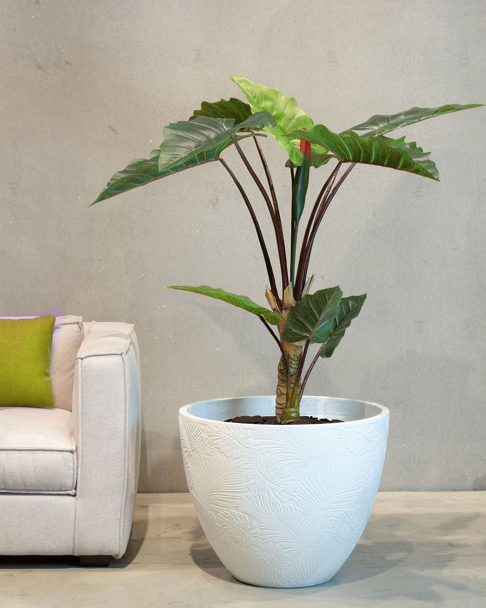 Regenbogen Alocasia Kunstpflanze