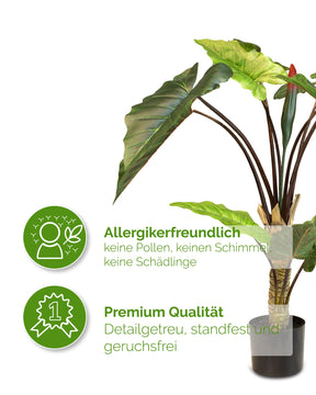 Regenbogen Alocasia Kunstpflanze