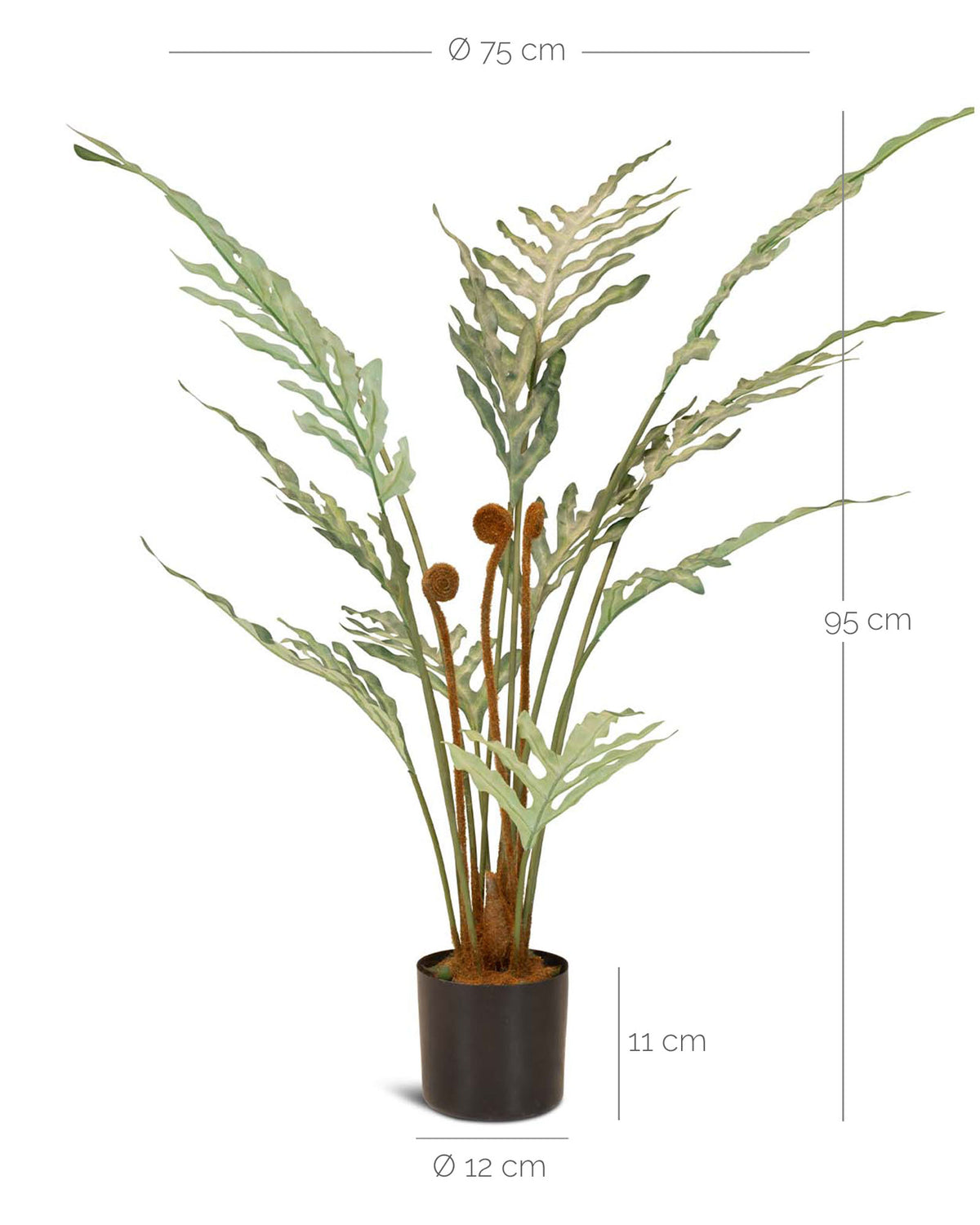 Goldtüpfelfarn Phebodium aureum Kunstpflanze