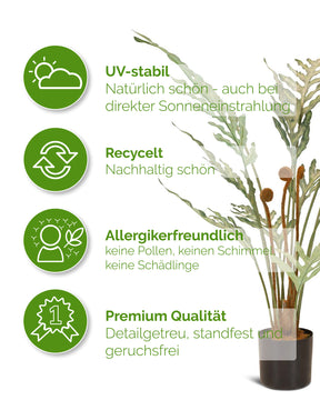 Goldtüpfelfarn Phebodium aureum Kunstpflanze