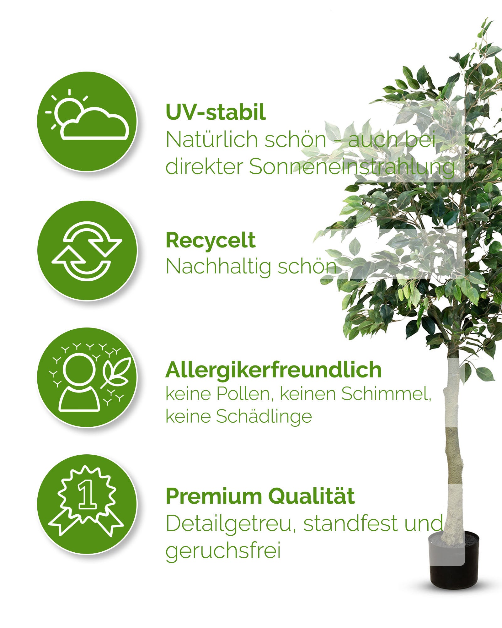 Ficus Tree - Birkenfeige Kunstpflanze
