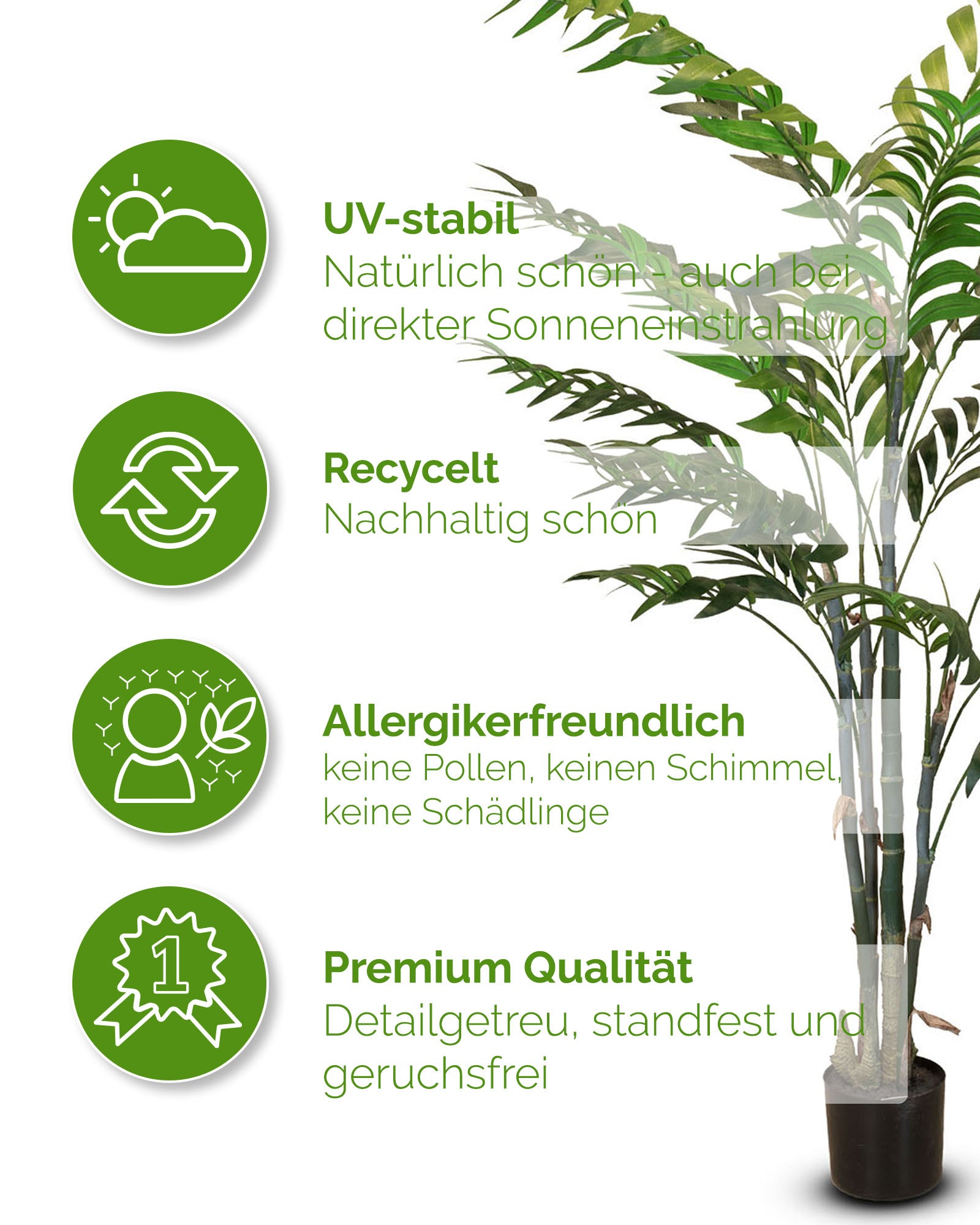 Bambuspalme - Chamaedorea Seifrizii Kunstpflanze