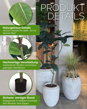 Ficus Elastica - Gummibaum Kunstpflanze