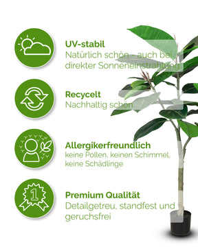Ficus Elastica - Gummibaum Kunstpflanze