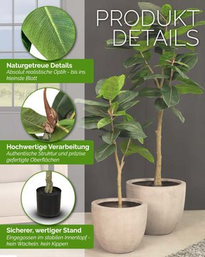Ficus Elastica - Gummibaum Kunstpflanze