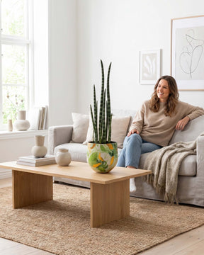 Zylindrischer Bogenhanf Sansevieria cylindrica Kunstpflanze in Frontansicht für natürliche Eleganz ohne Pflegeaufwand