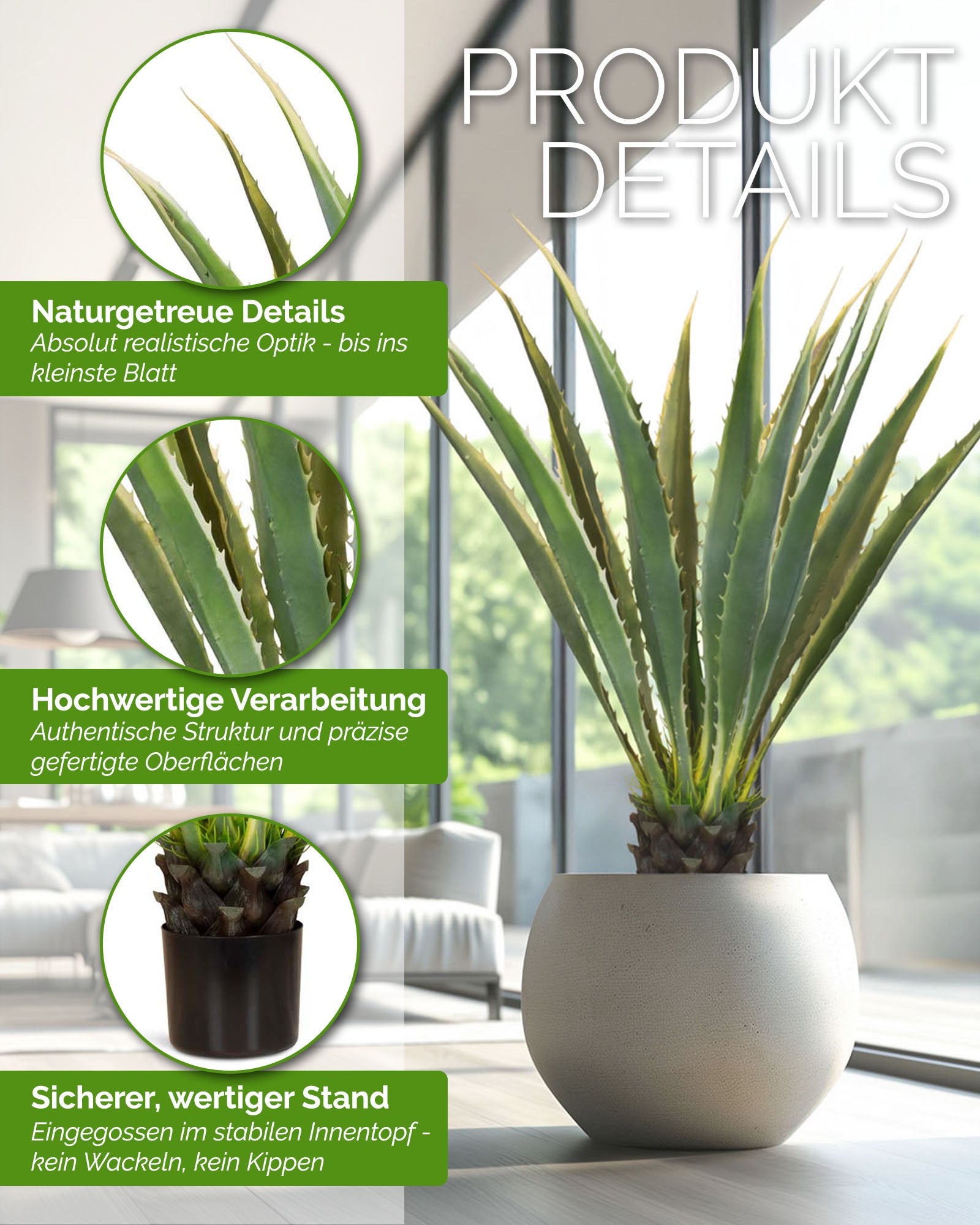 Agave Kunstpflanze