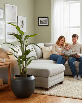 Große Bananenpflanze Musa Kunstpflanze von Get Your Green aus recycelten Materialien Detailansicht
