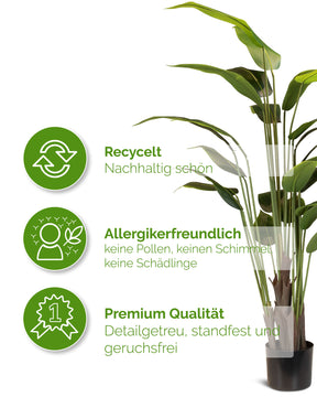 Detailansicht der großen Bananenpflanze Musa von Get Your Green aus recycelten Materialien