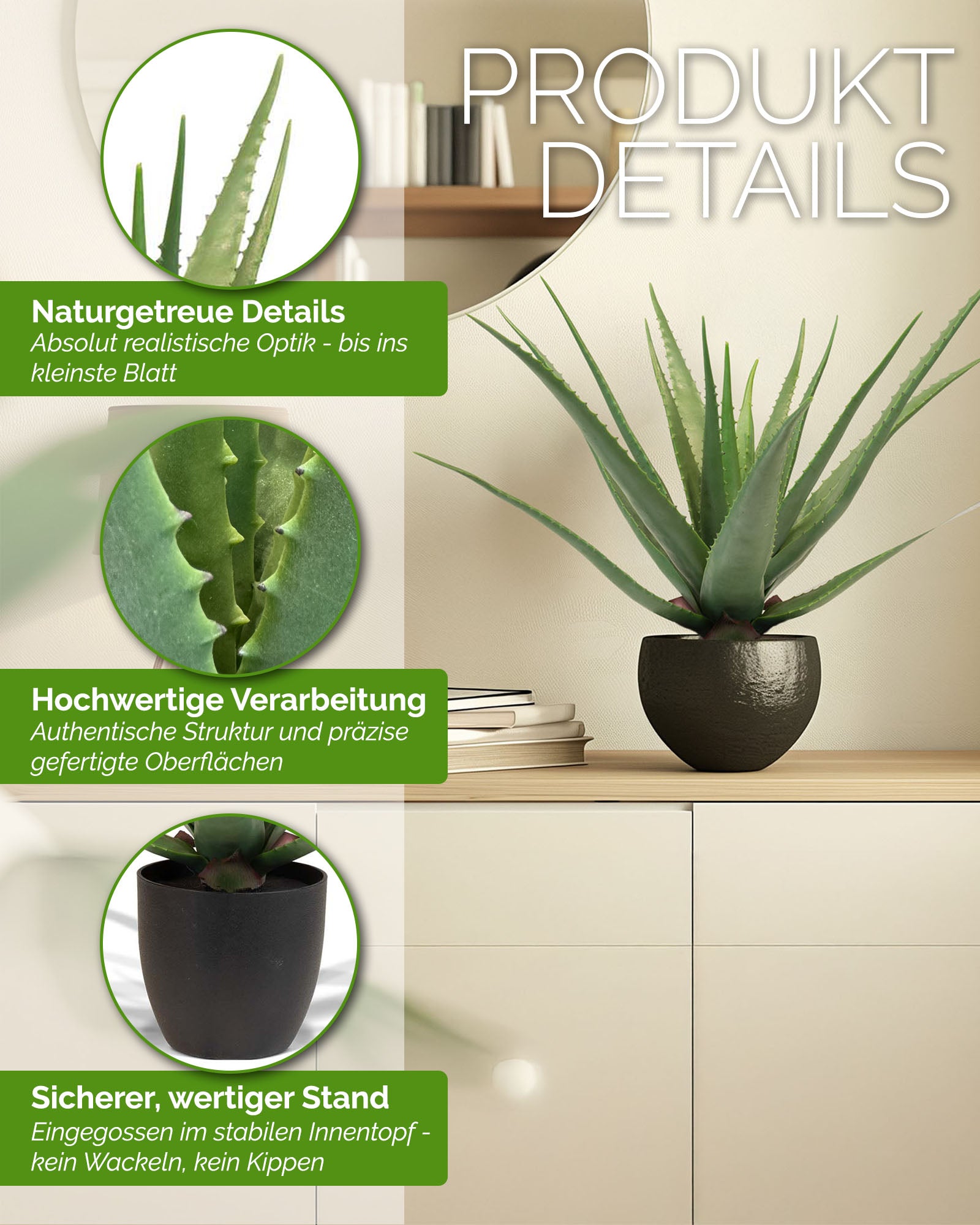 Aloe Vera Kunstpflanze