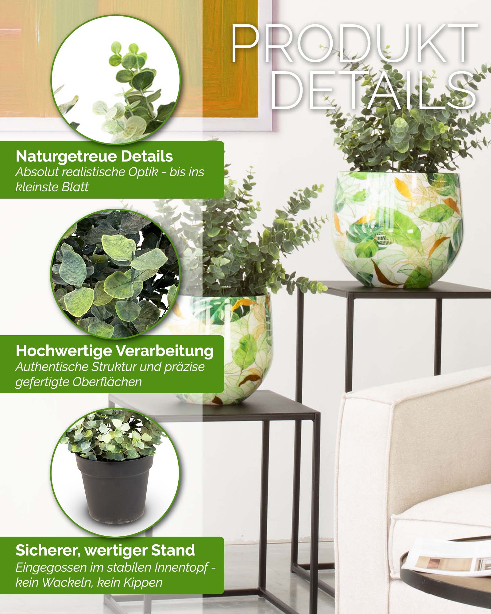 Eucalyptus Kunstpflanze