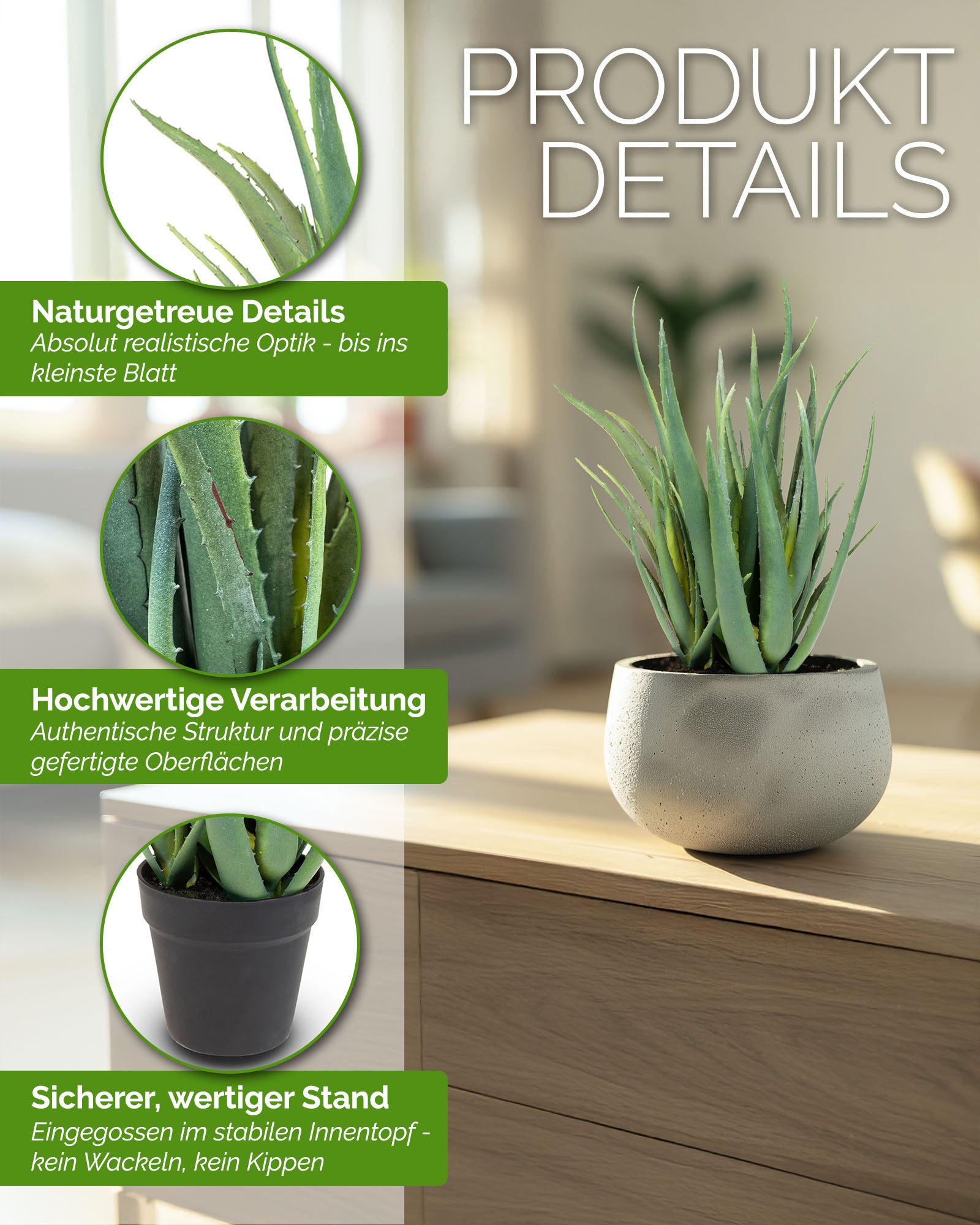 Aloe Vera Kunstpflanze