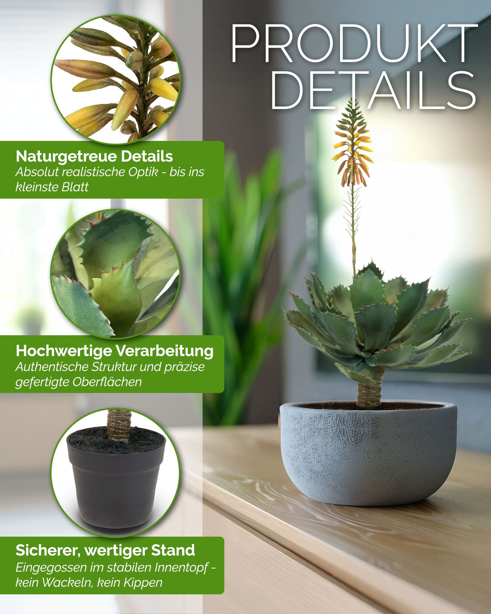 Aloe Vera Kunstpflanze