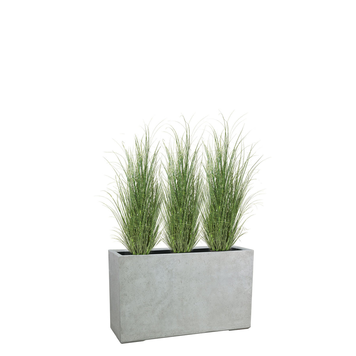 UV-stabiles Set aus Mono Raumteiler und Zebragras in Grau Seitenansicht Get Your Green