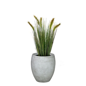 Set aus Mono Bodengefäß und Fuchsschwanzgras