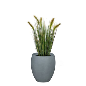 Set aus Mono Bodengefäß und Fuchsschwanzgras